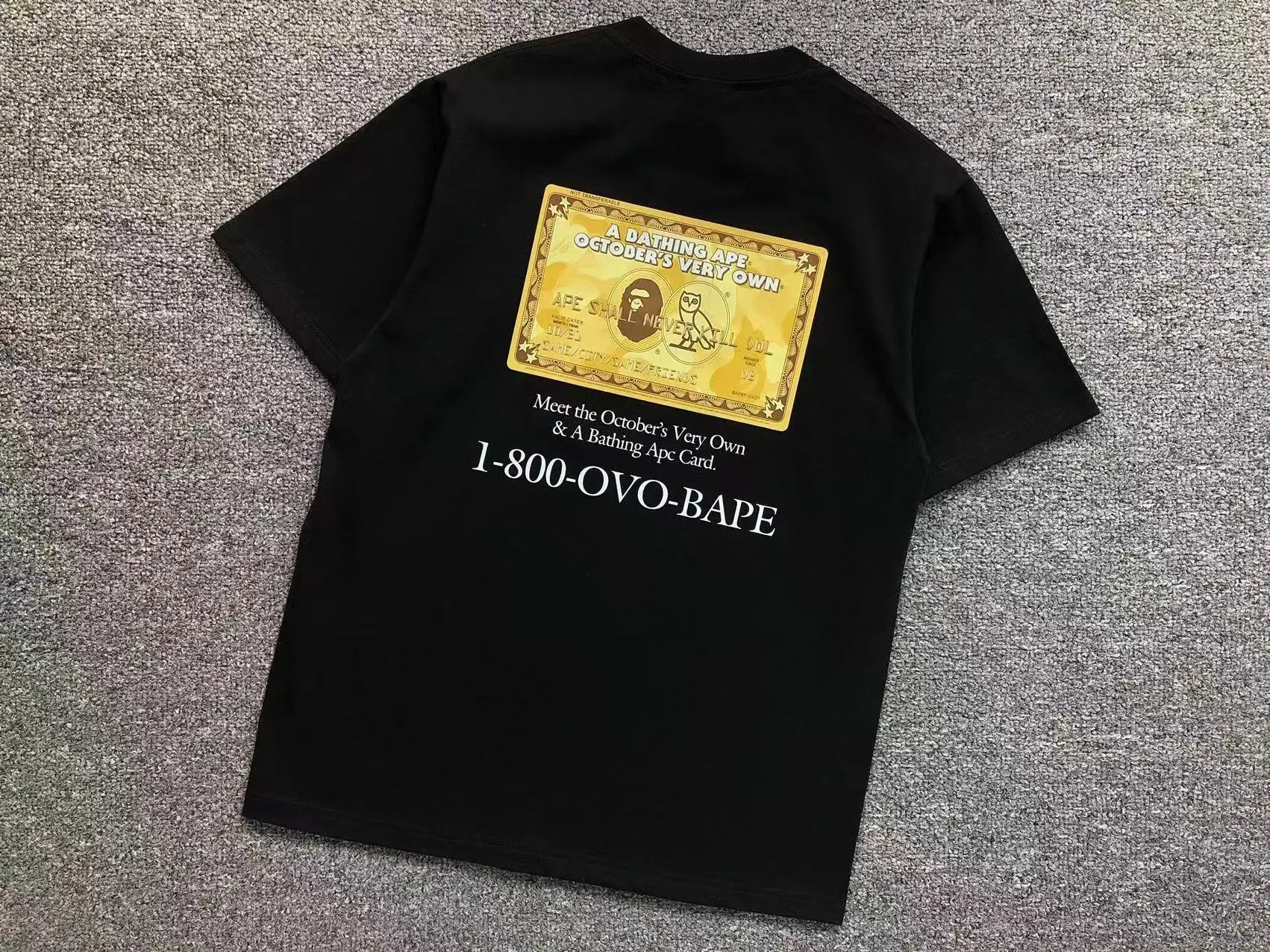 BAPE T-Shirts Short-Sleeve Graphic Print — 433 black