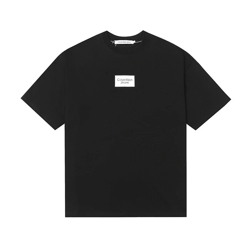 Calvin Klein T-Shirts Logo-print crew-neck short-sleeve — 505 black
