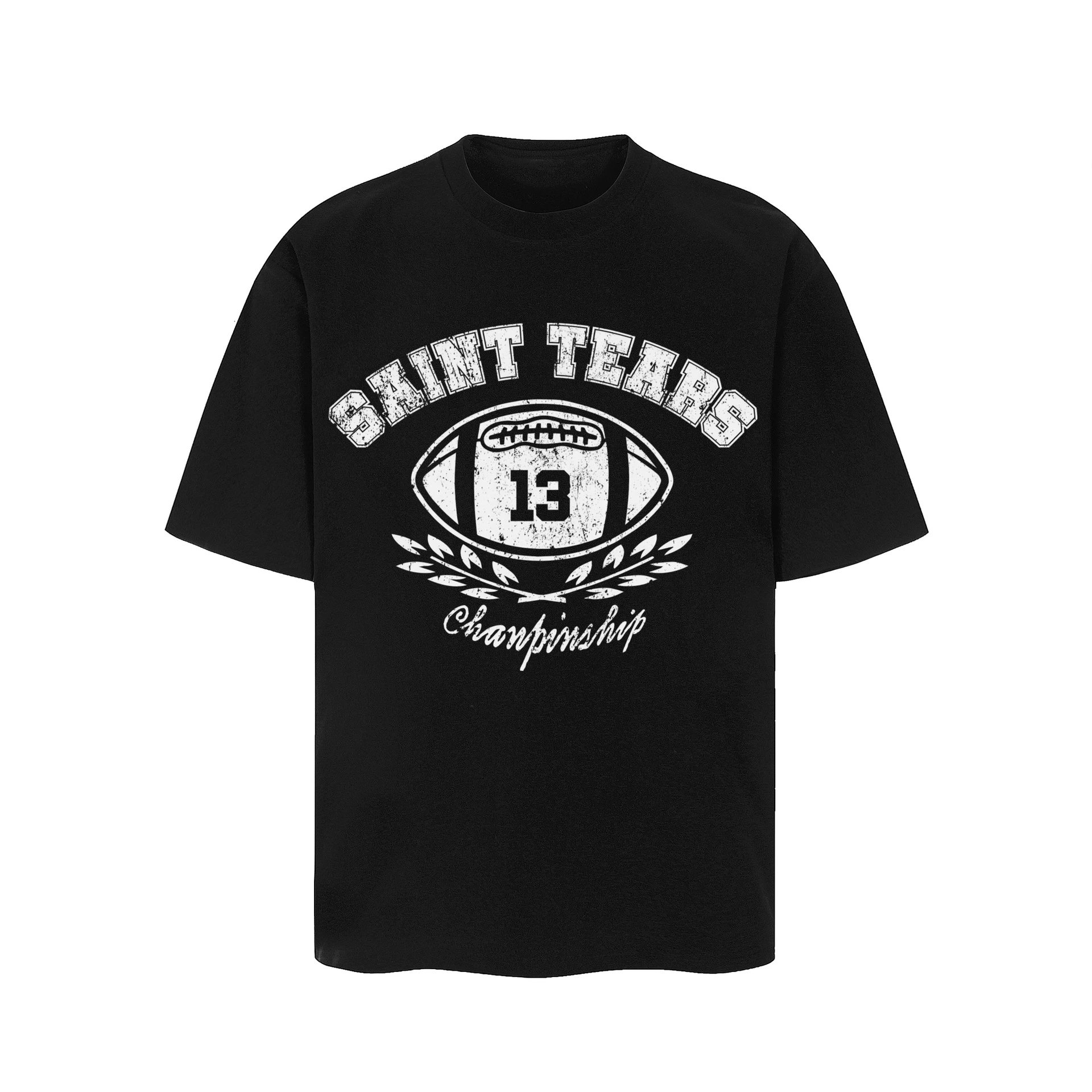 Saint Tears Championship Football Graphic T-Shirt Black