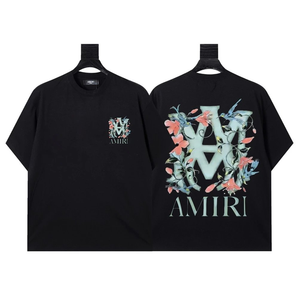 AMIRI T-Shirts Graphic Print — tx 6521 Black