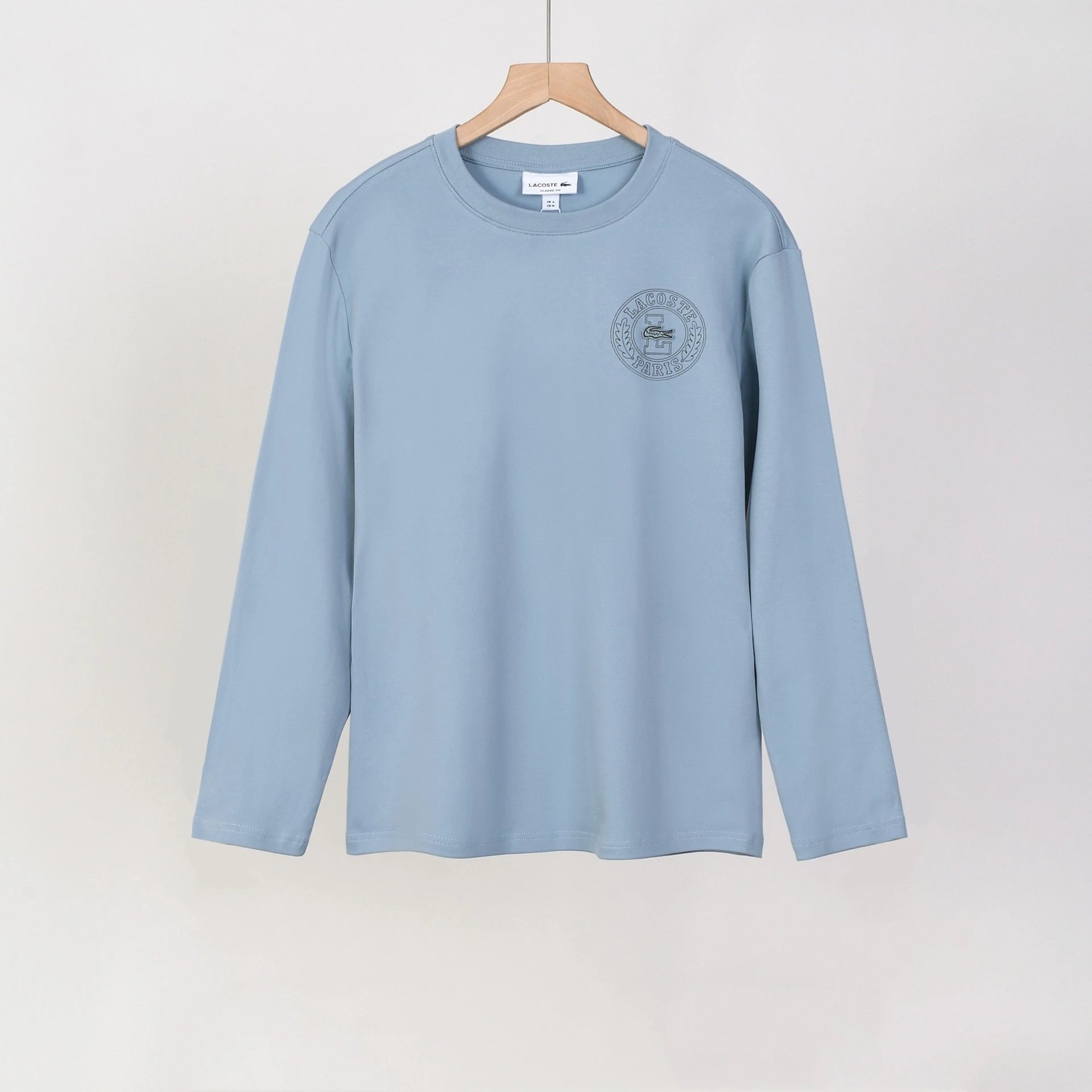 Polo Ralph Lauren T-Shirts Long-Sleeve Crew-Neck Embroidered Logo — 1516 Blue
