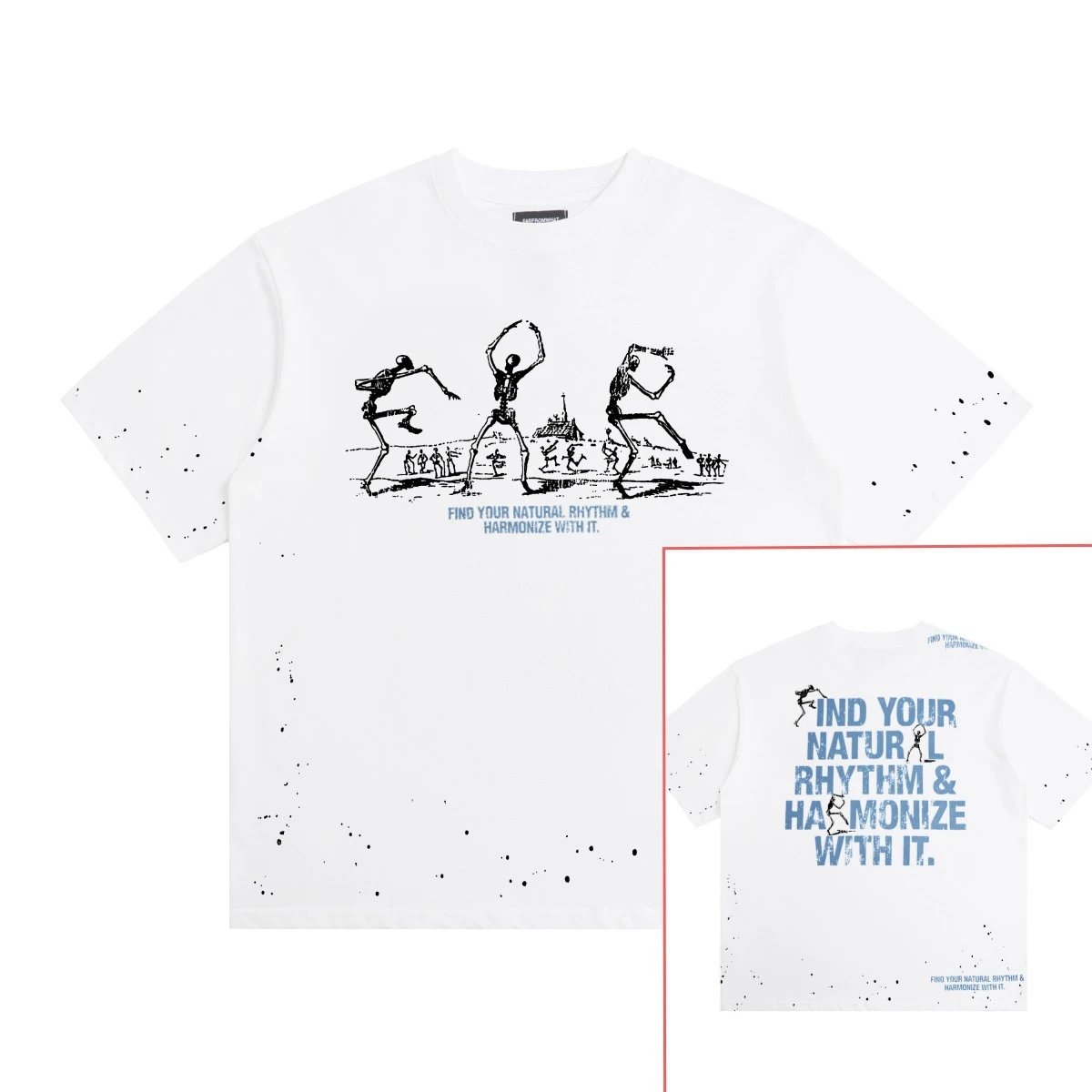 GRAILZ T-Shirts Graphic-print crew-neck T-shirt — FR0928 White