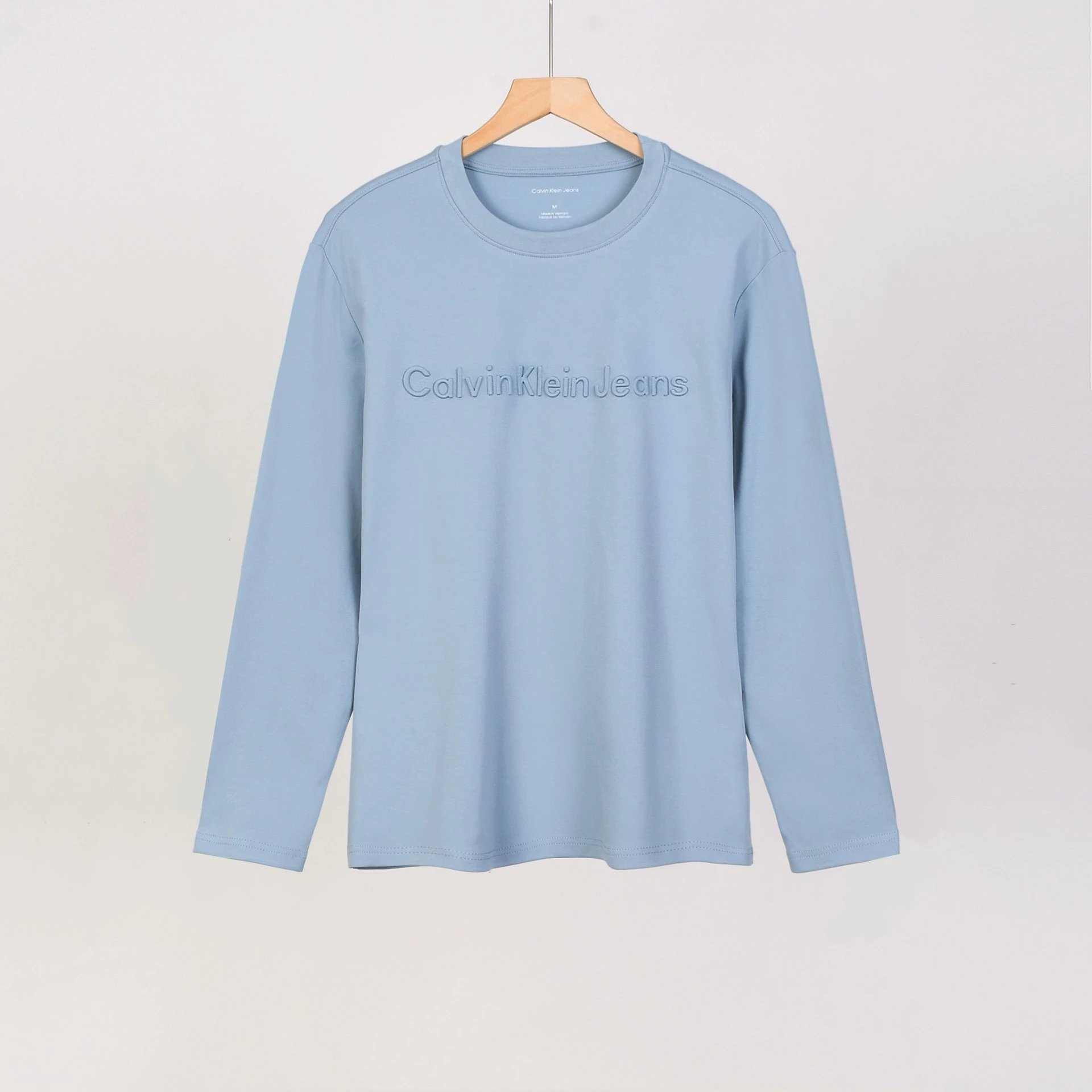 Polo Ralph Lauren T-Shirts Long-Sleeve Crew-Neck Embroidered Logo — 1512 Blue