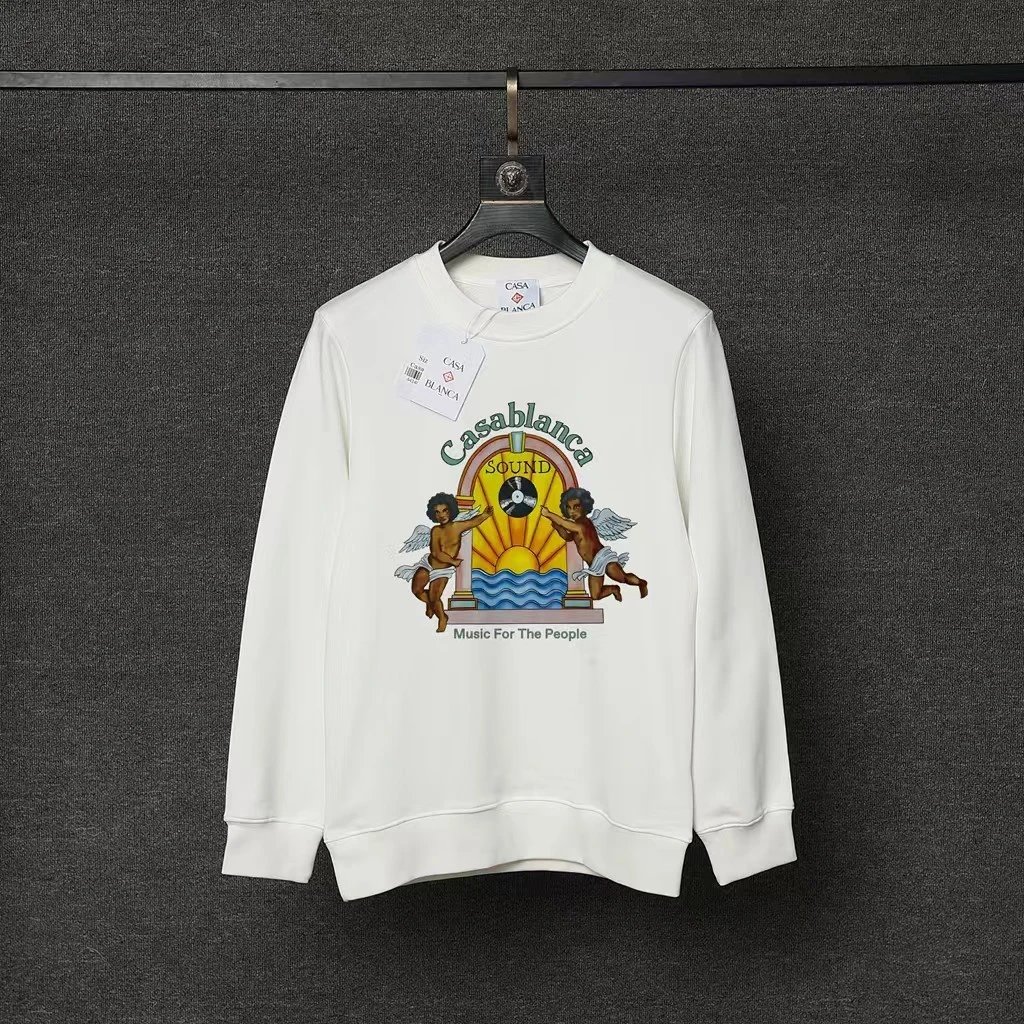 Casablanca Hoodies & Sweatshirts Graphic Print Crewneck Sweatshirt — 72