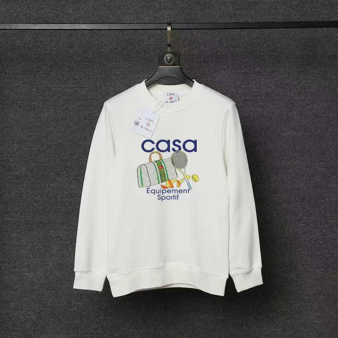 Casablanca Hoodies & Sweatshirts Printed Crewneck Sweatshirt — 60