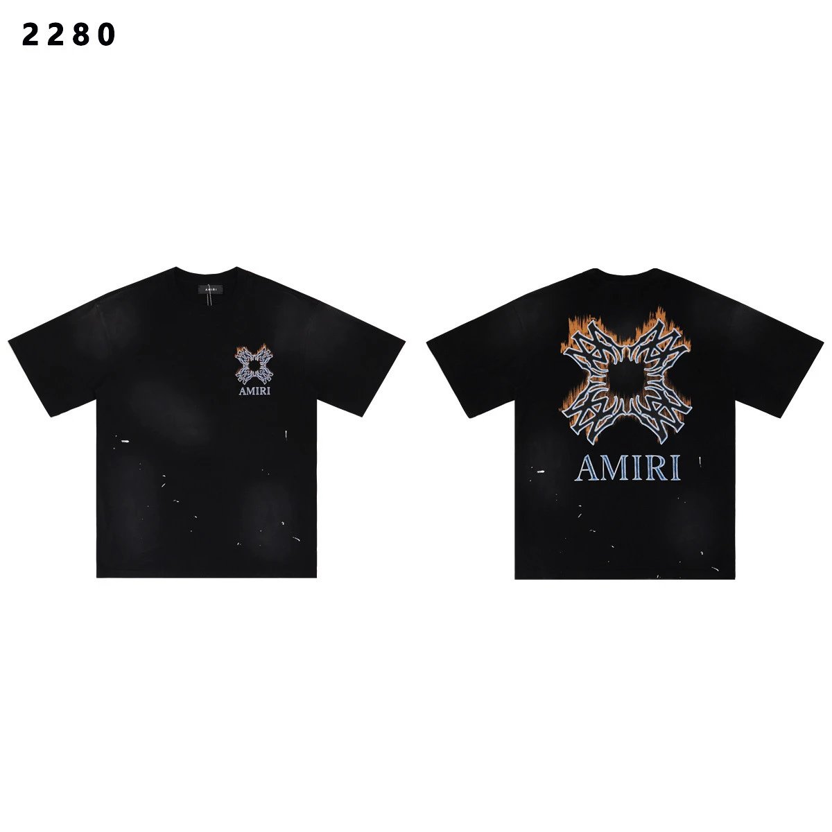 Rivington Roi Rebis T-Shirts Washed Graphic Print — 2280 black