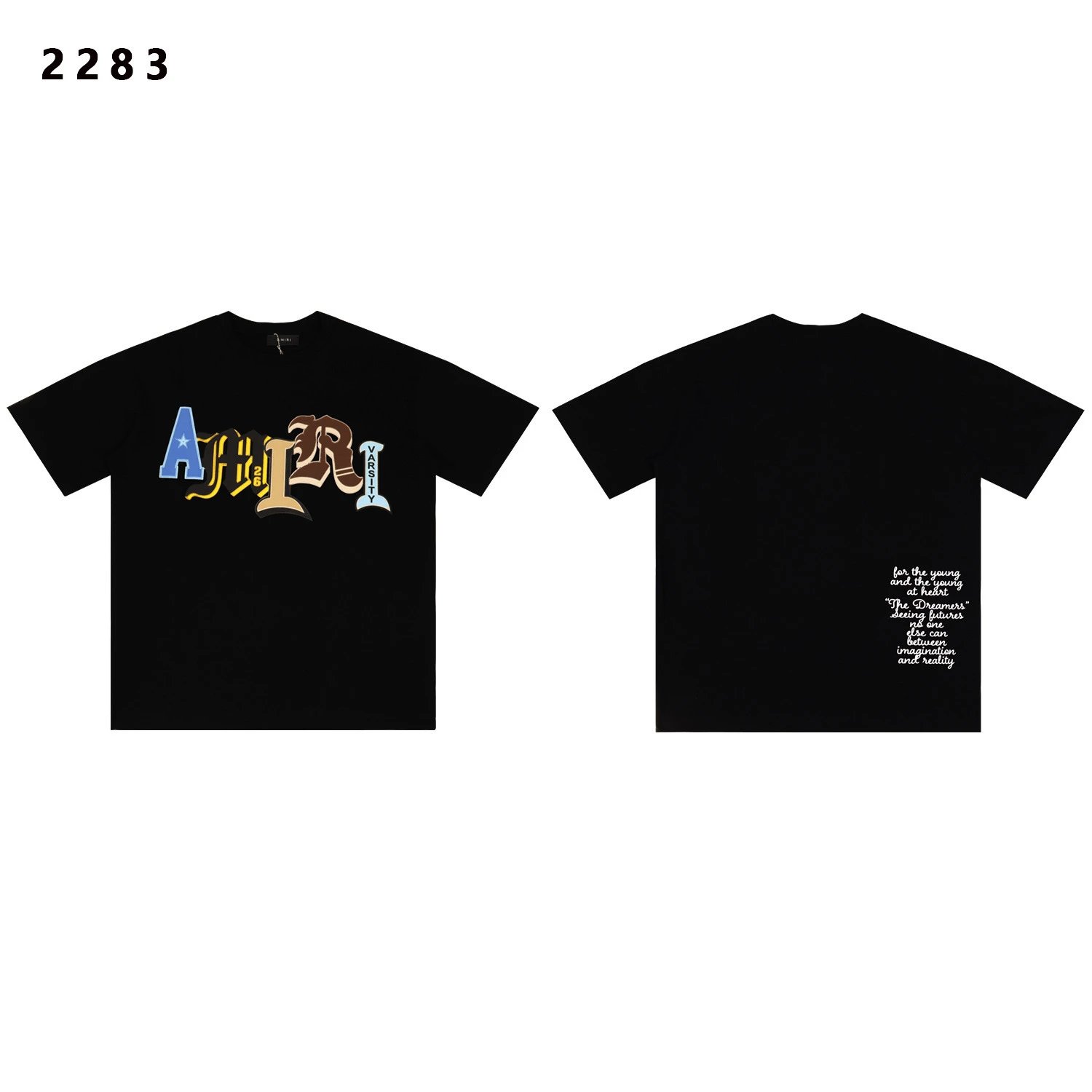 Rivington Roi Rebis T-Shirts Washed Graphic Print — 2283 black