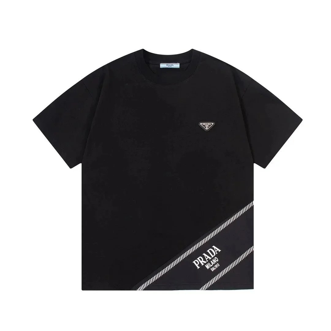 Prada T-Shirts Short-Sleeve Logo T-Shirt image 13