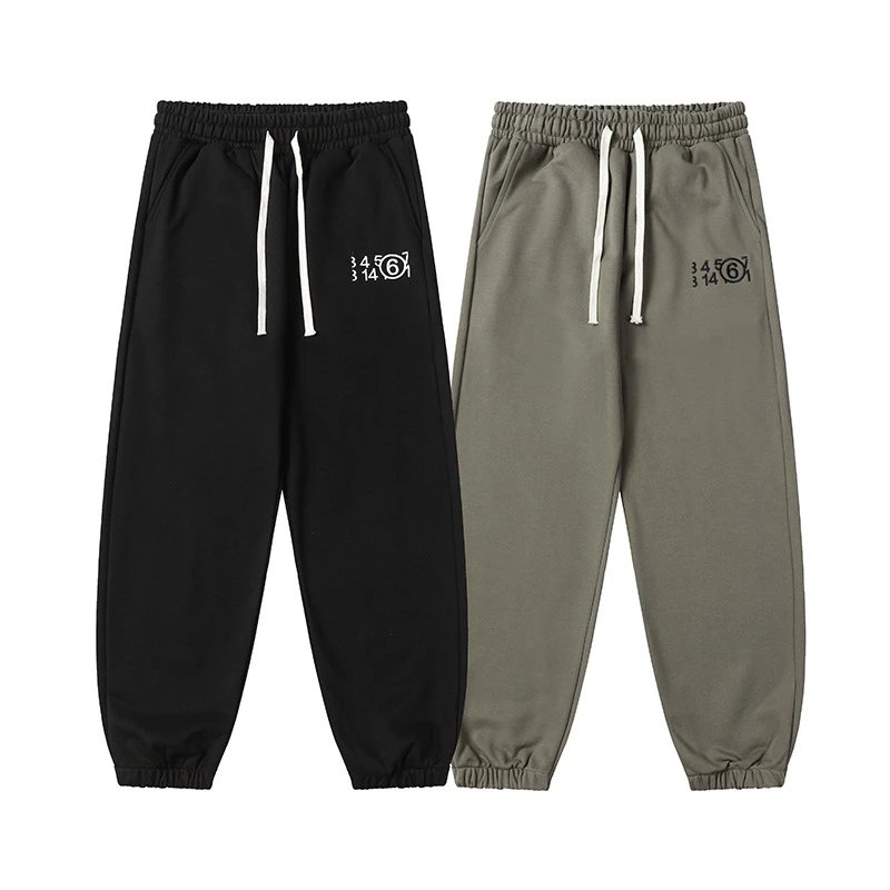 Maison Margiela Trousers Drawstring sweatpants with logo prints image 4