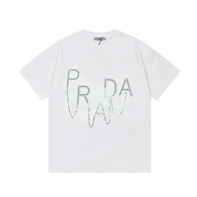 Prada T-Shirts Short-Sleeve Logo T-Shirt product detail image 9