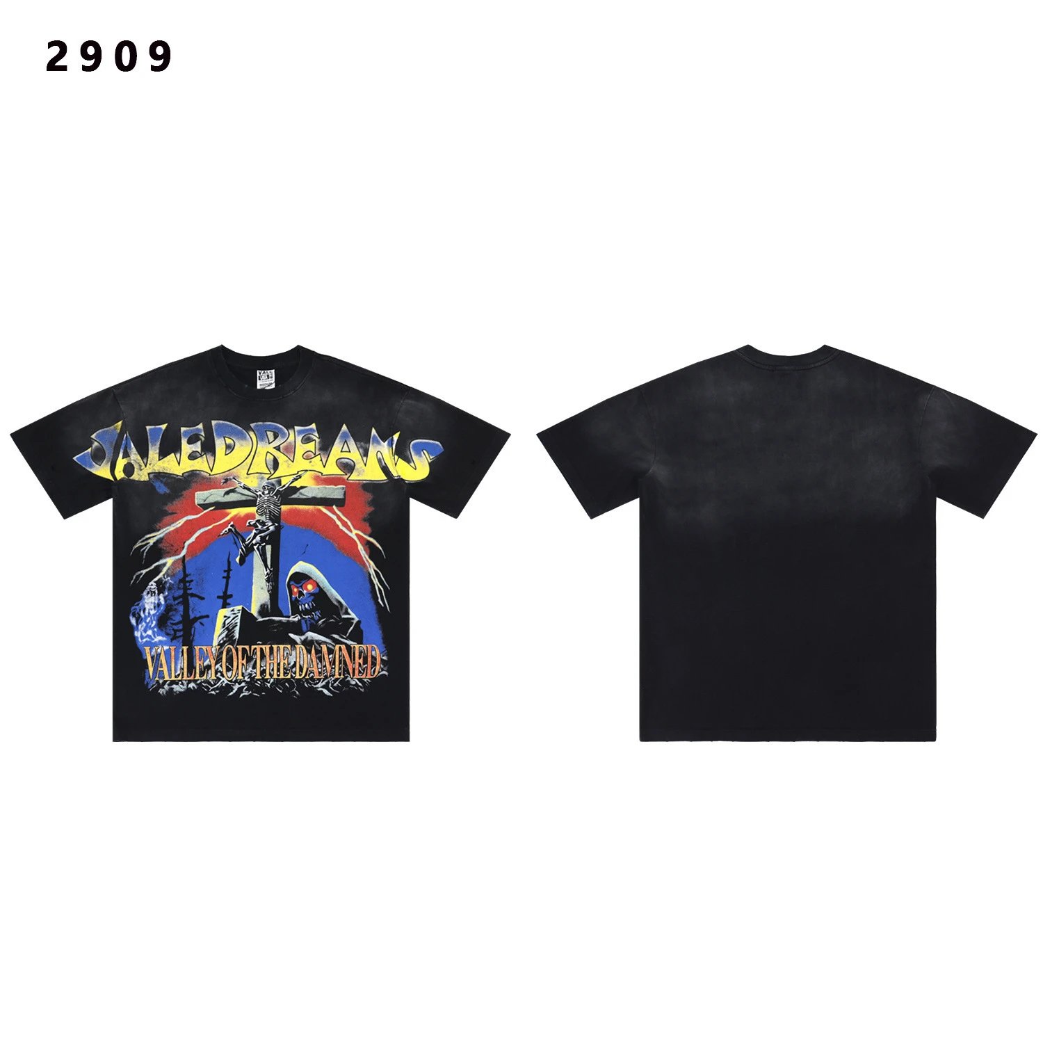 Rivington Roi Rebis T-Shirts Washed Graphic Print — 2909 black