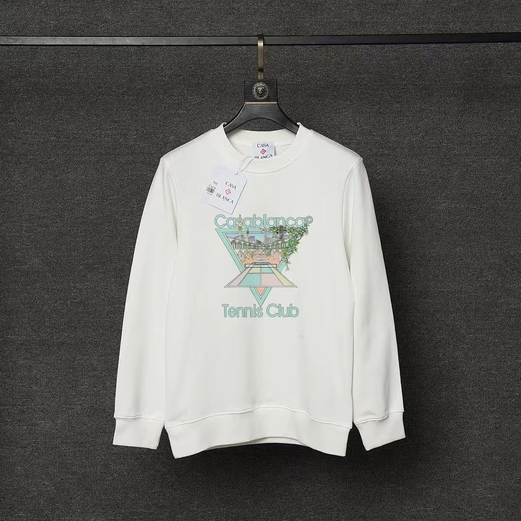Casablanca Hoodies & Sweatshirts Graphic Print Crewneck Sweatshirt — 86