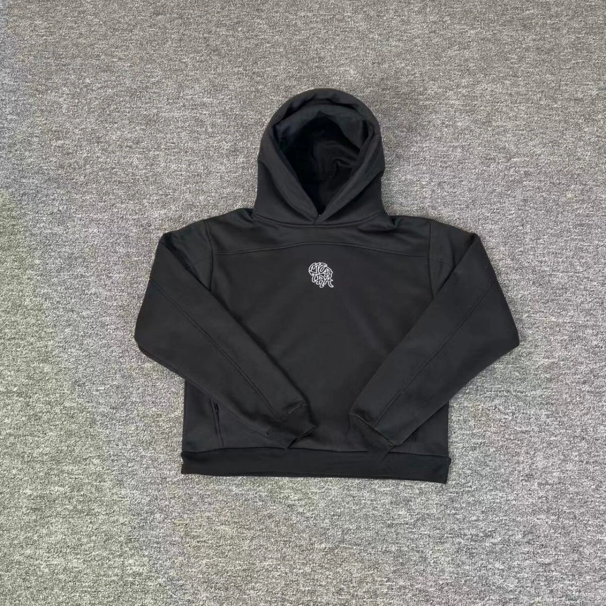 M&T Jackets Hooded zip-up embroidered jacket — me-h020 black double hat