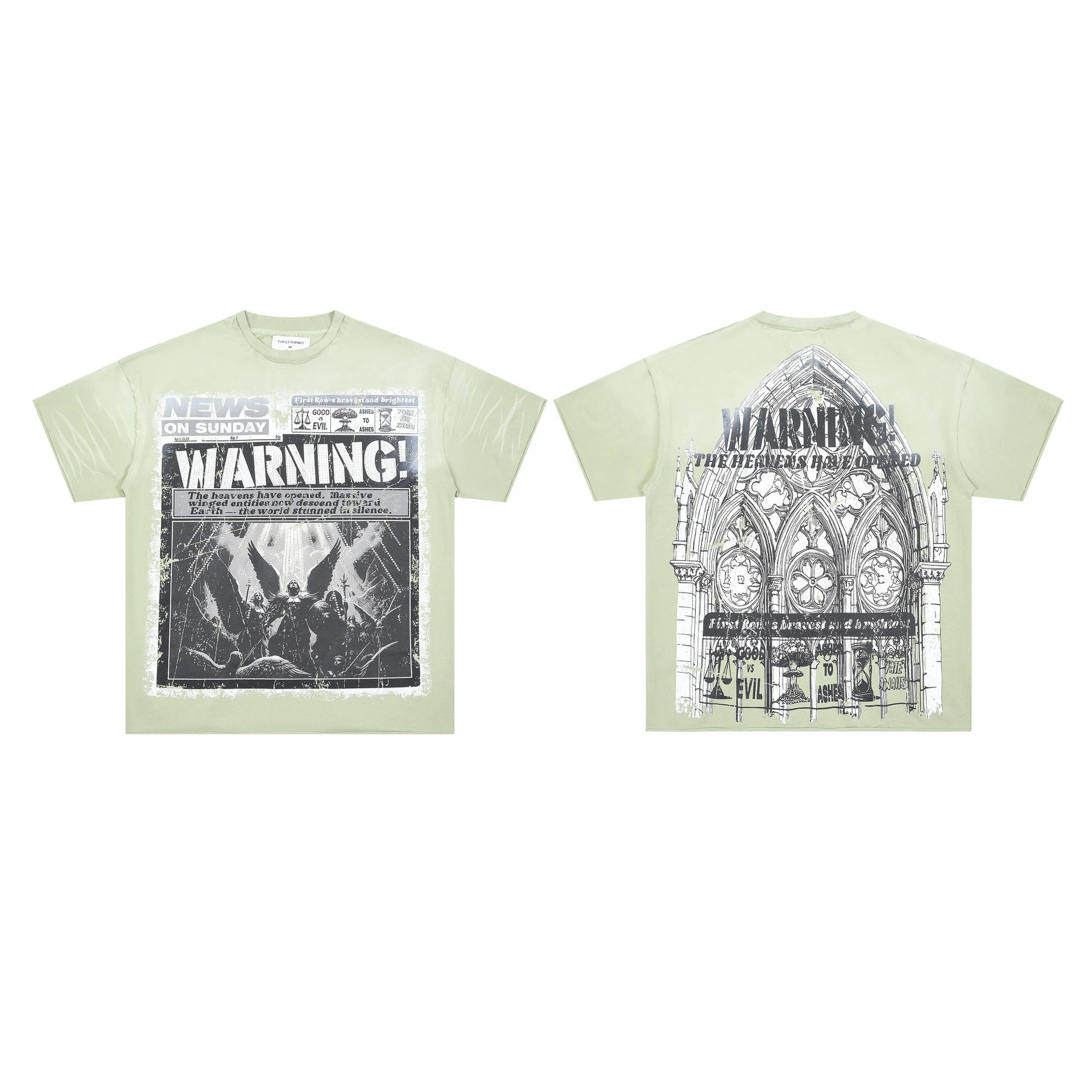 FIRST ROW T-Shirts Graphic Print — F803#
