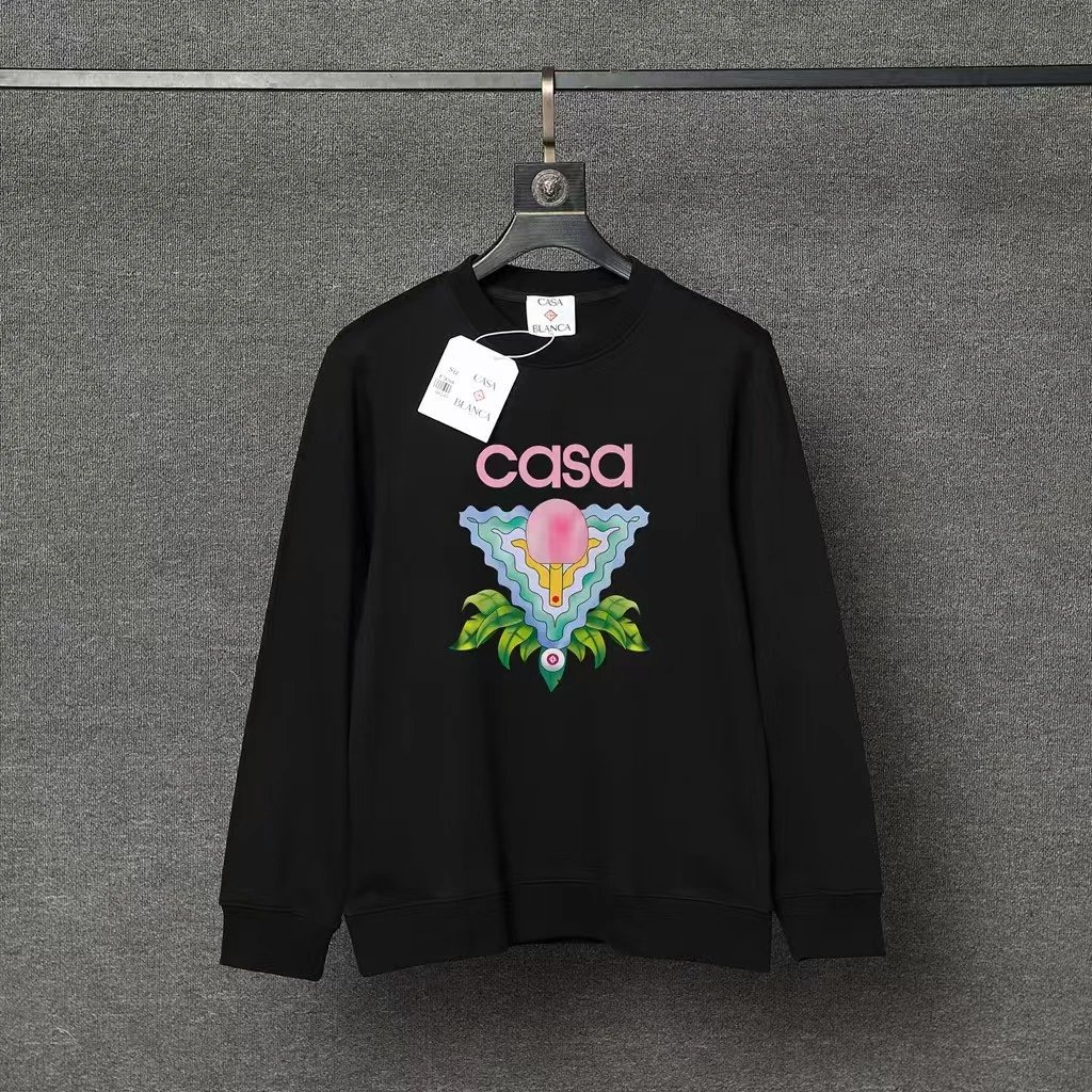 Casablanca Hoodies & Sweatshirts Graphic Print Crewneck Sweatshirt — 97