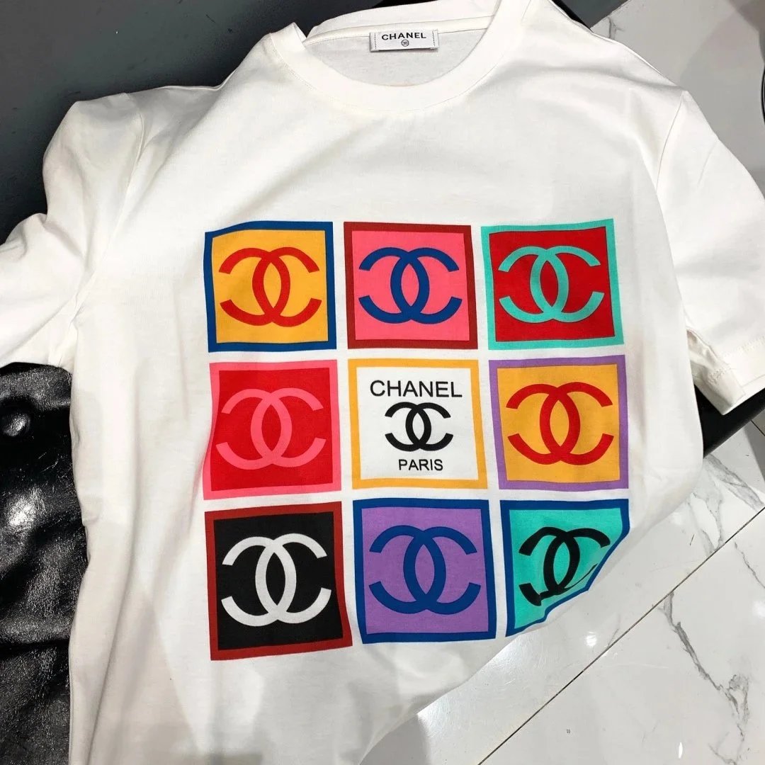 Chanel T-Shirts Short-Sleeve Logo Print image 8