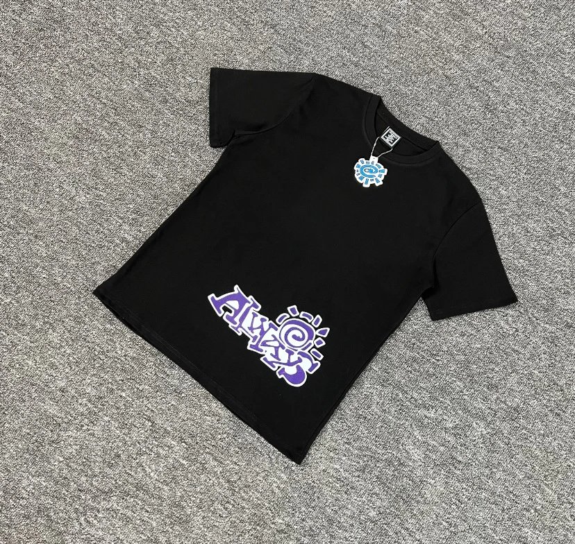 A&D Shorts Sun logo print — AD 32 Black