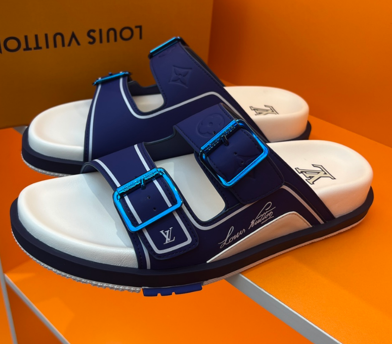 Louis Vuitton Slippers Monogram two-buckle slide sandals — 07