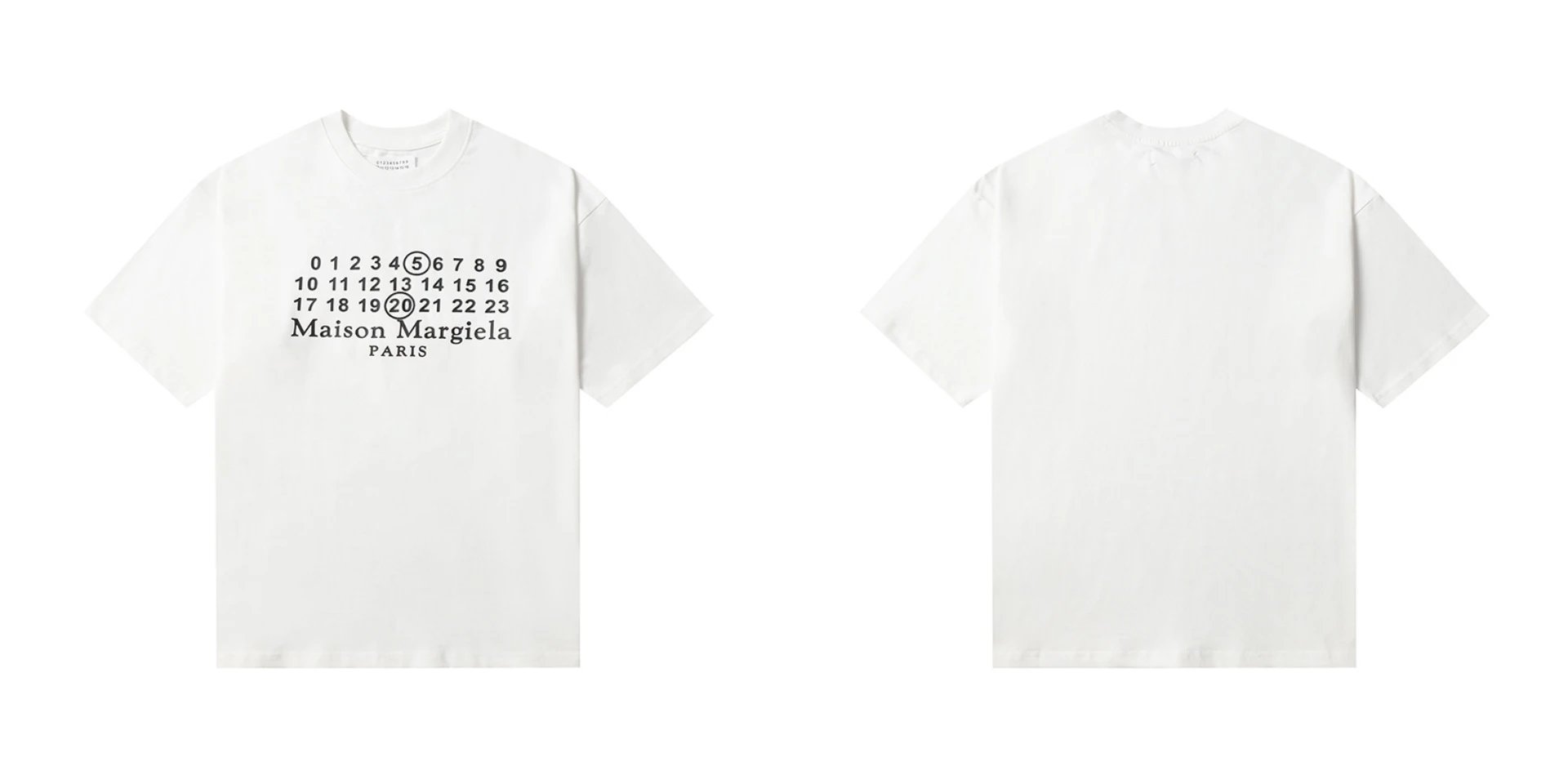 Maison Margiela T-Shirts Numeric logo graphic short-sleeve T-shirt — 824 white