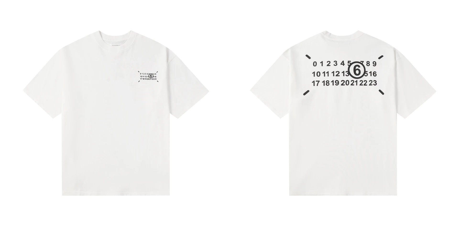 Maison Margiela T-Shirts Numeric logo graphic short-sleeve T-shirt — 699 white
