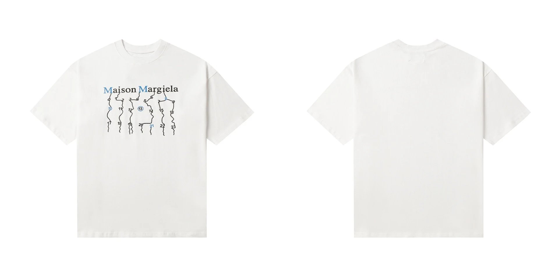 Maison Margiela T-Shirts Numeric logo graphic short-sleeve T-shirt — 808 white