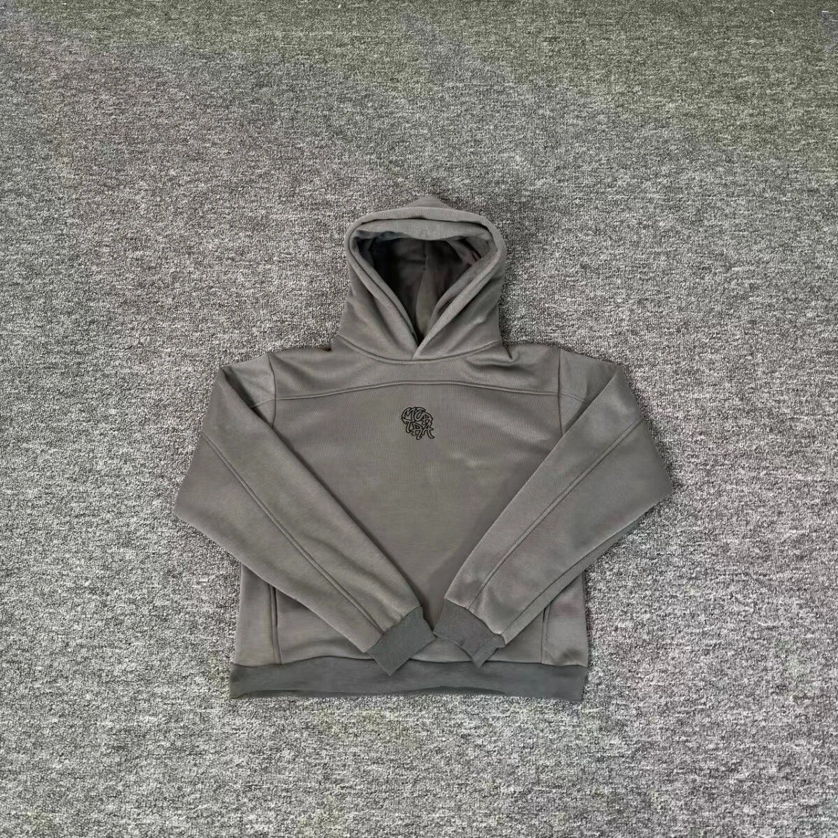 M&T Jackets Hooded zip-up embroidered jacket — ME-H 020 dark gray double cap