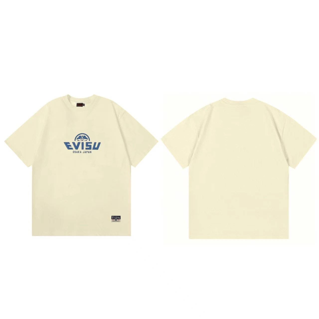 Evisu T-Shirts Short-Sleeve Graphic Print T-Shirt — Apricot color F 252