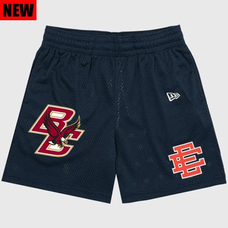 Eric Emanuel Shorts Mesh basketball with team graphic patches — American style BC Streetwear brand EE Quick-drying shorts 12