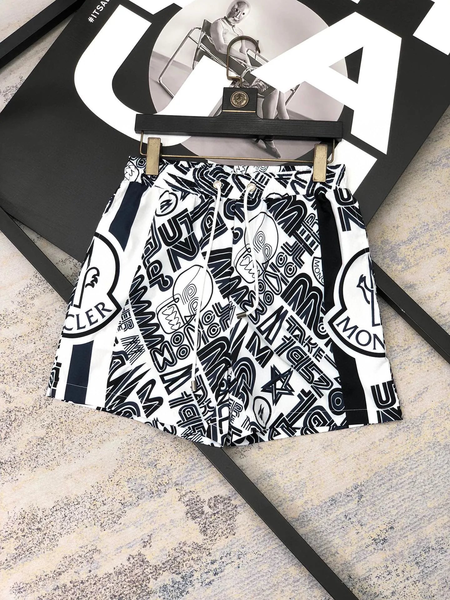 Moncler Logo-Print Swim Shorts Blue - 3