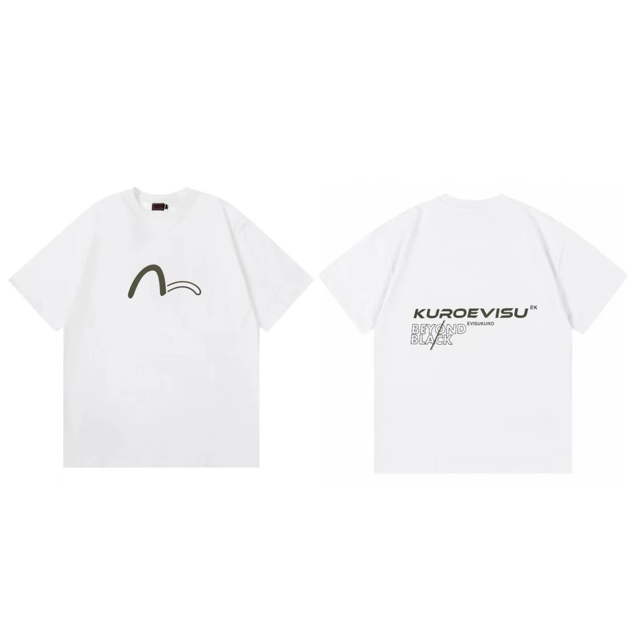 Evisu T-Shirts Short-Sleeve Graphic Print T-Shirt — white F 251
