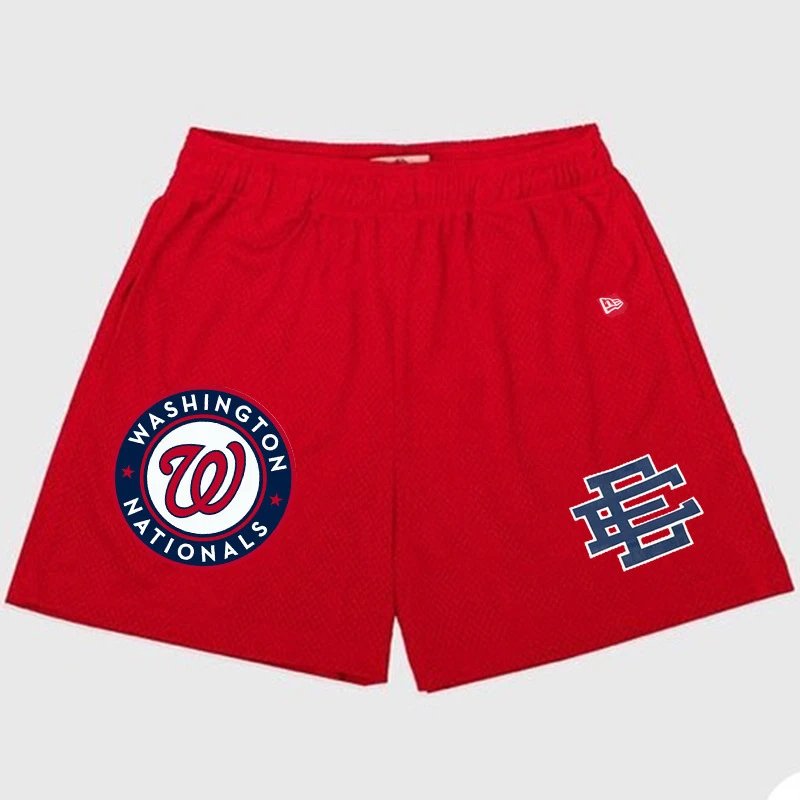 Eric Emanuel Shorts Mesh basketball with team graphic patches — American Tide Brand EE Quick-drying W Shorts 17