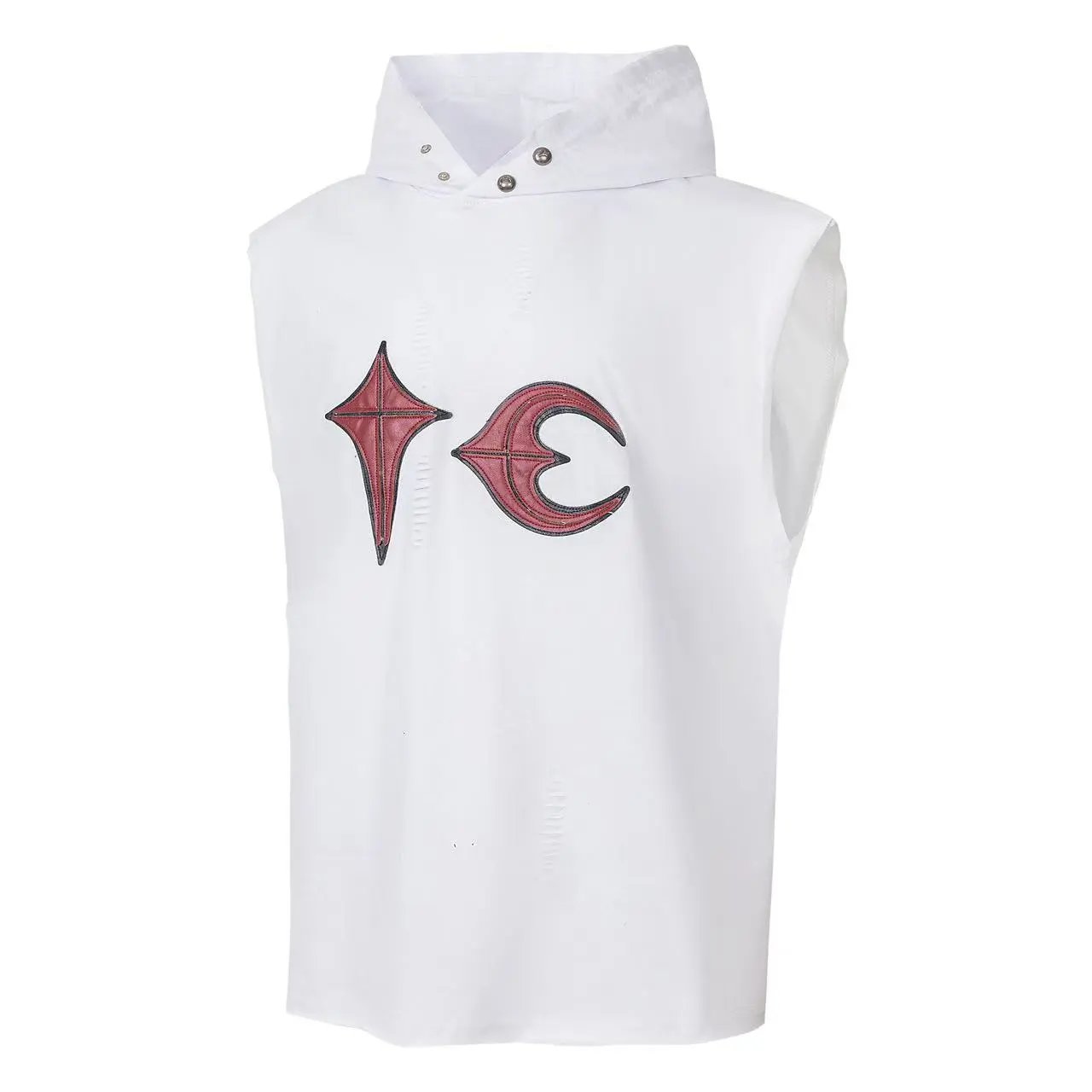 Unbranded T-Shirts Star and crescent moon graphic — white hooded