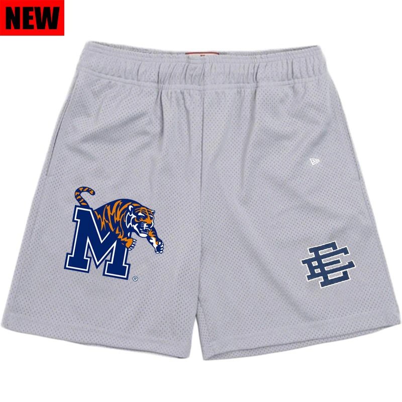 Eric Emanuel Shorts Mesh basketball with team graphic patches — American style EE tiger M Quick-drying shorts 25