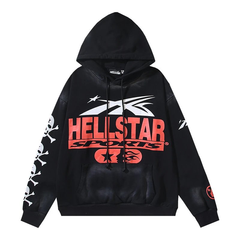 Hellstar Skull Graphic Hoodie Red - 47