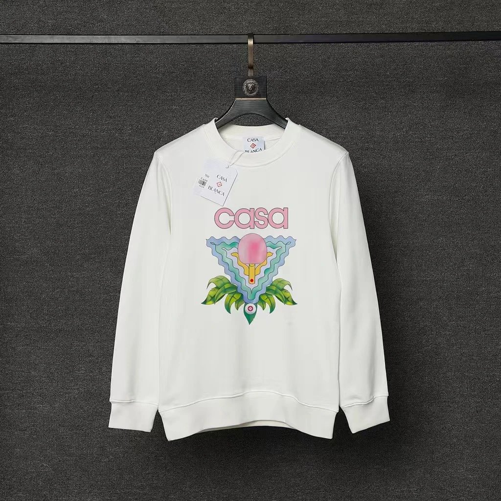 Casablanca Hoodies & Sweatshirts Graphic Print Crewneck Sweatshirt — 98