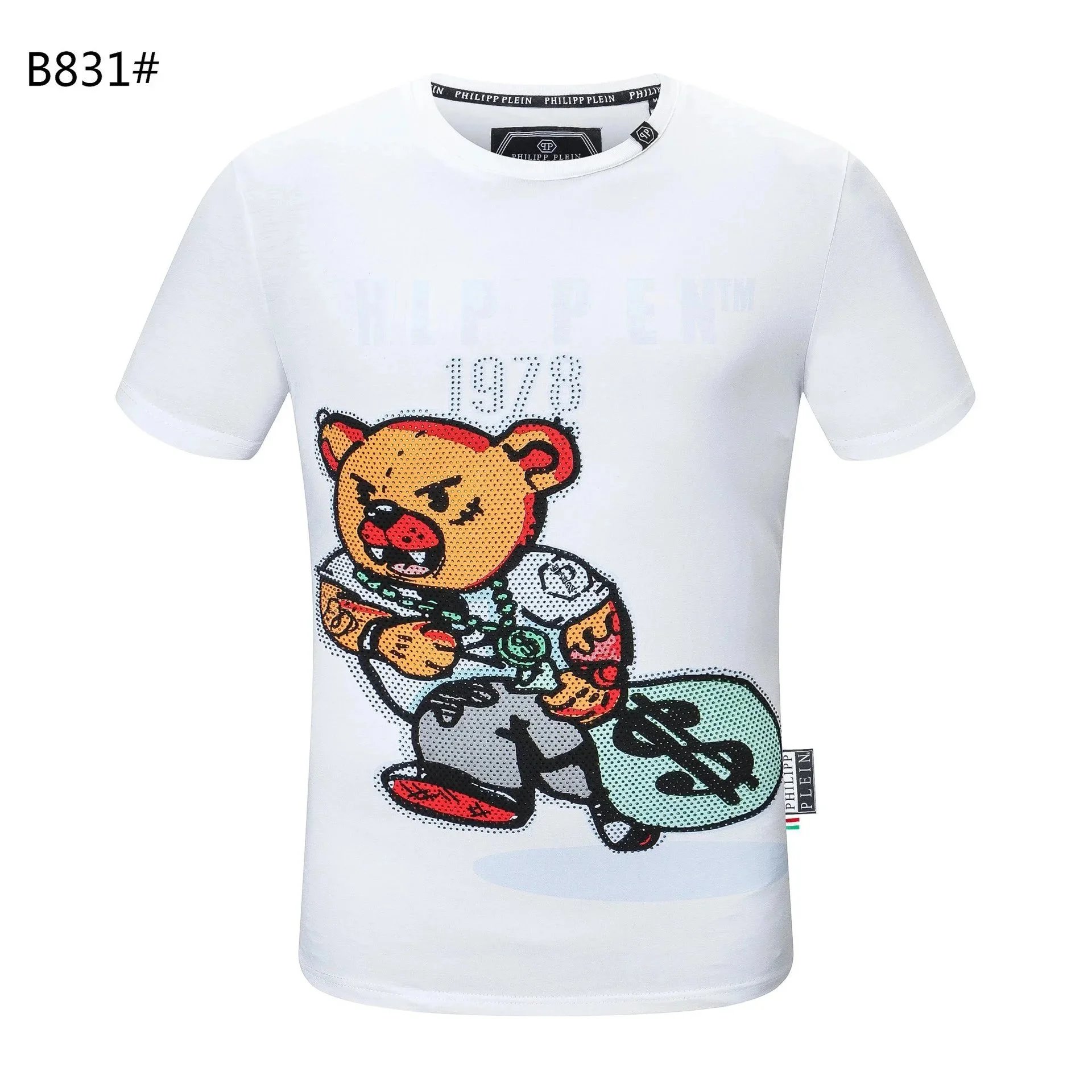 Philipp Plein T-Shirts Graphic Print — 28 White 005