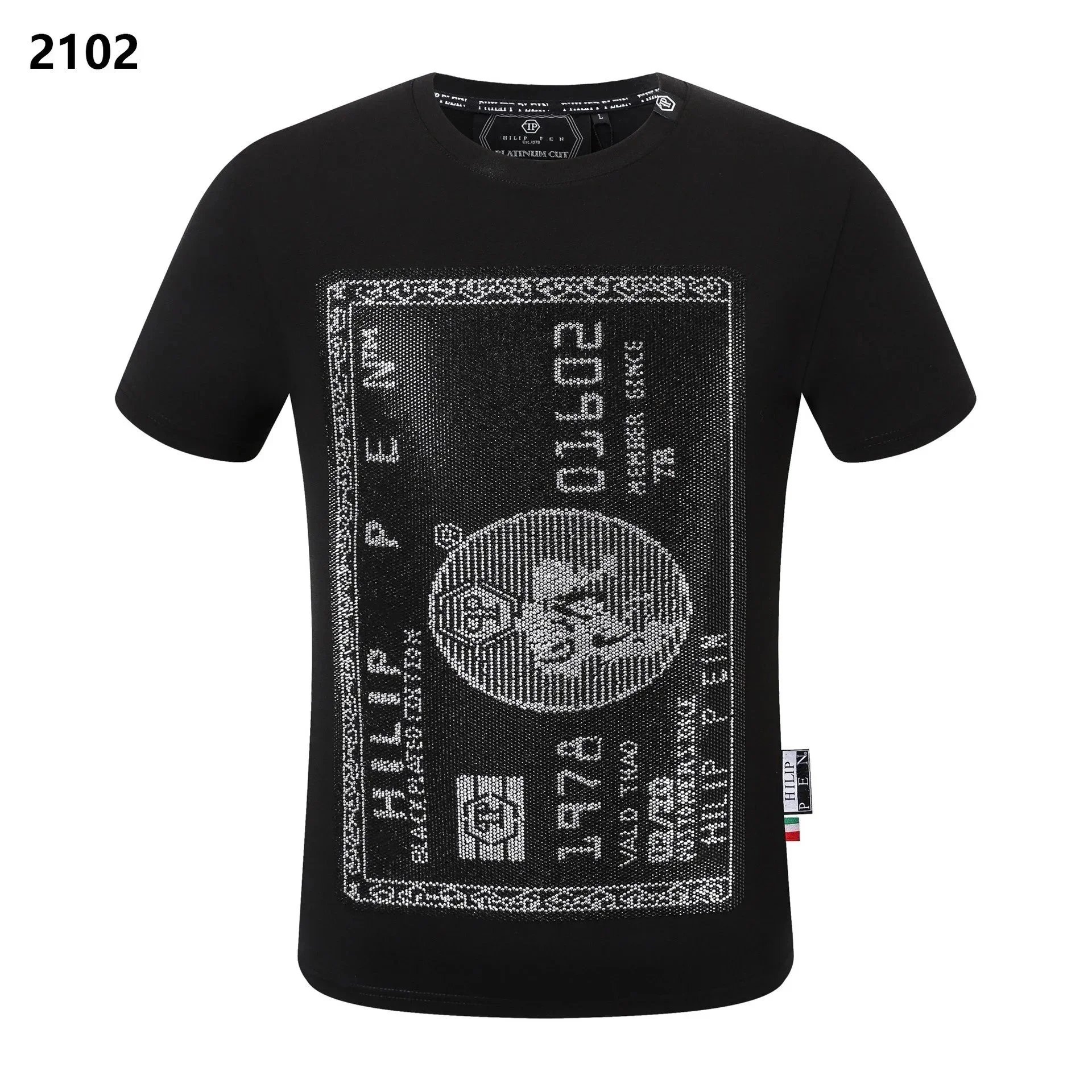 Philipp Plein T-Shirts Graphic Print — 34 Black 005