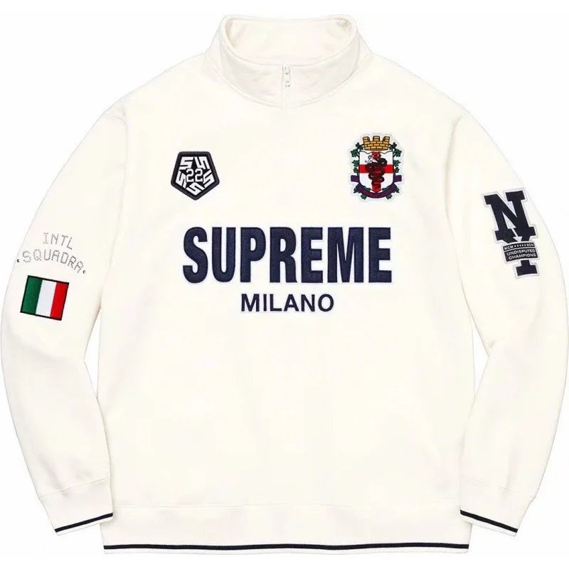 Supreme Hoodies & Sweatshirts Pullover Hoodie with Kangaroo Pocket and Logo Graphics — 25