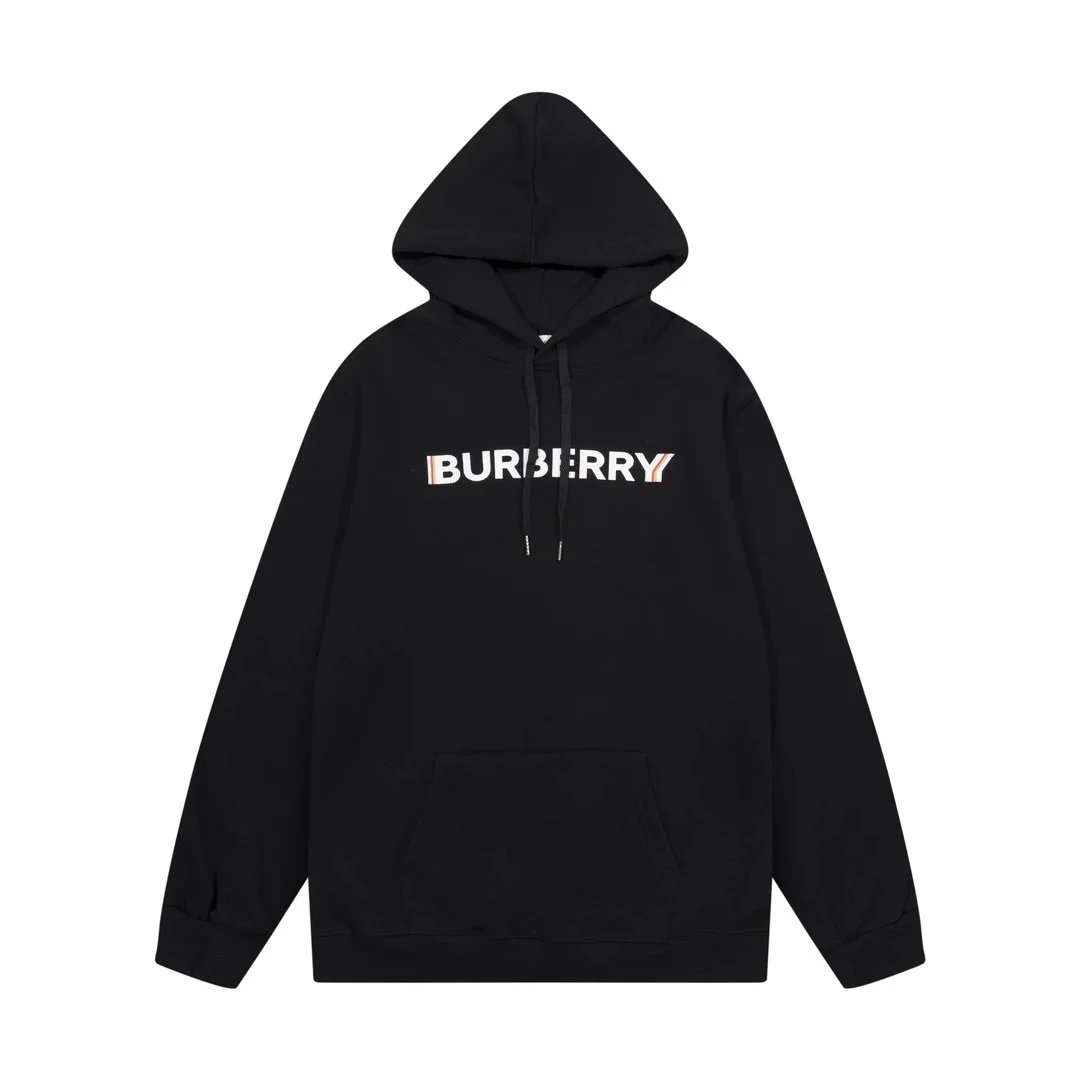 Burberry Hoodies & Sweatshirts Check-Lined Hooded Sweatshirt — 39