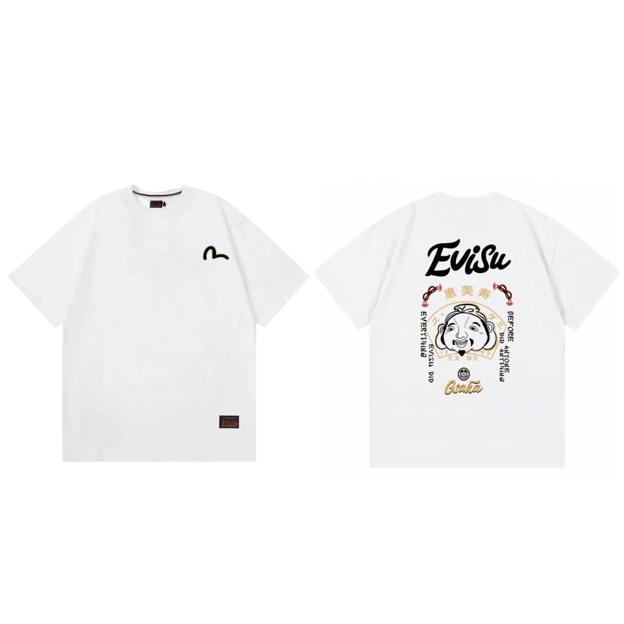 Evisu T-Shirts Short-Sleeve Graphic T-Shirt — white F 229