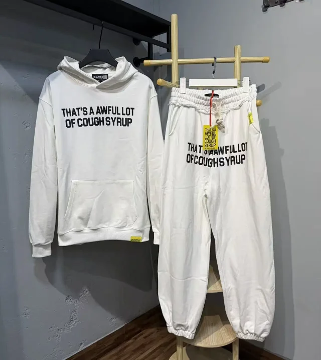 Deno Studio Hoodies & Sweatshirts That's a Awful Lot of Cough Syrup Graphic Pullover Hoodie product detail image 3