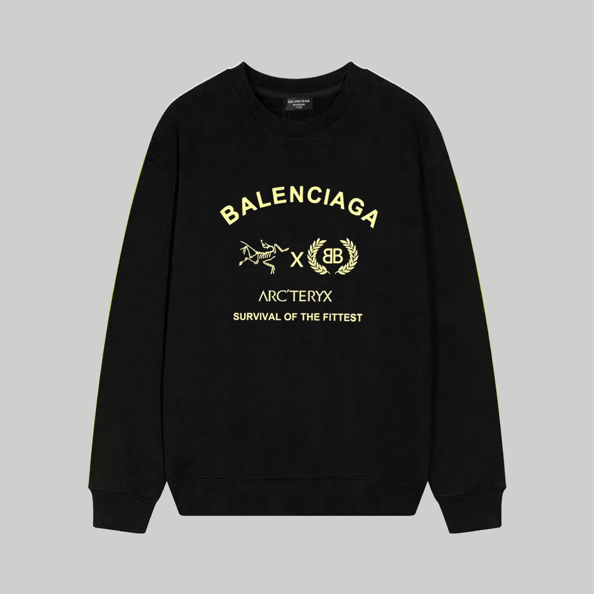 Balenciaga Hoodies & Sweatshirts Crewneck logo-print sweatshirt — 162 Black