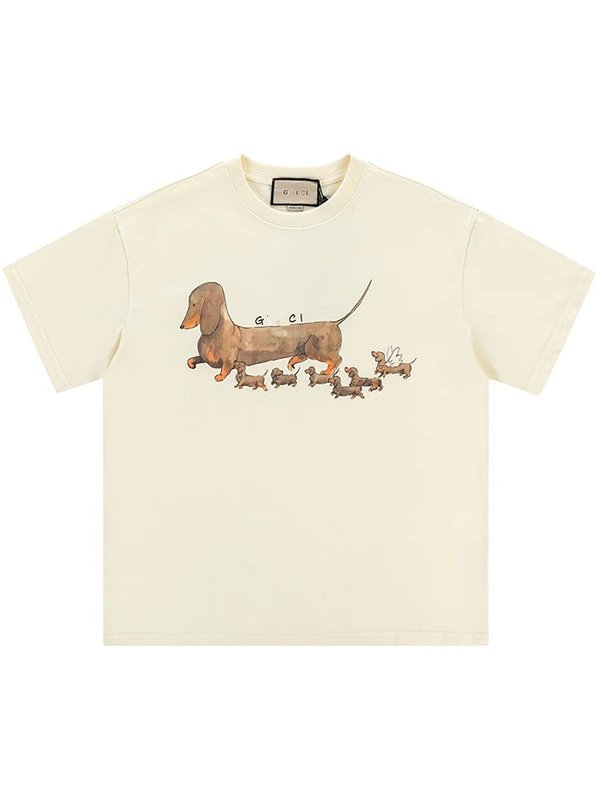 Gucci T-Shirts Animal Graphic Print — 338