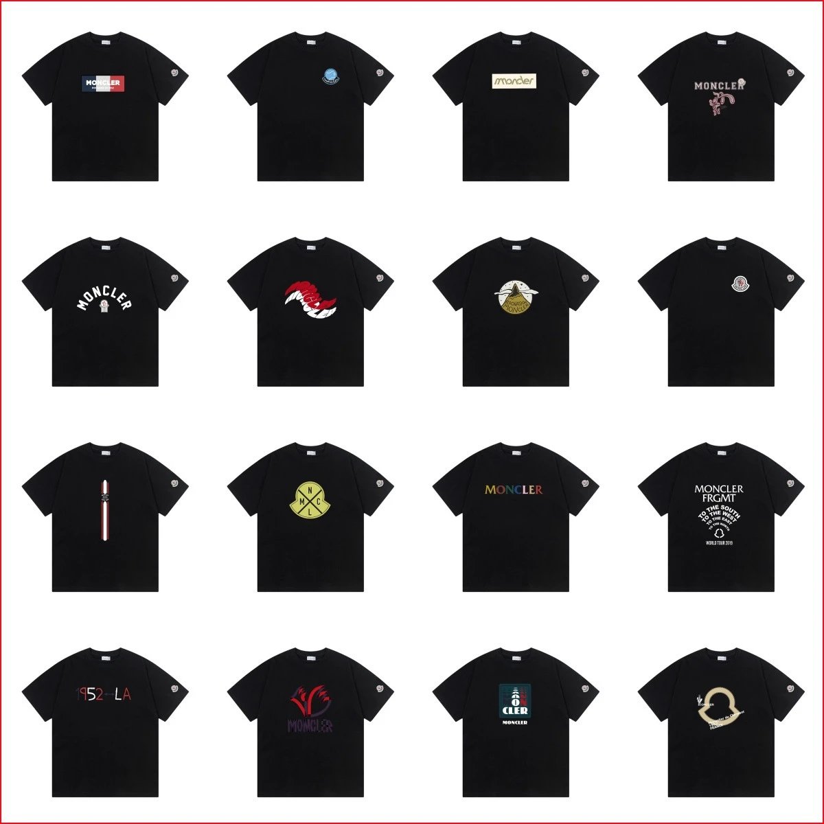 Moncler Black Short Sleeve T-Shirt