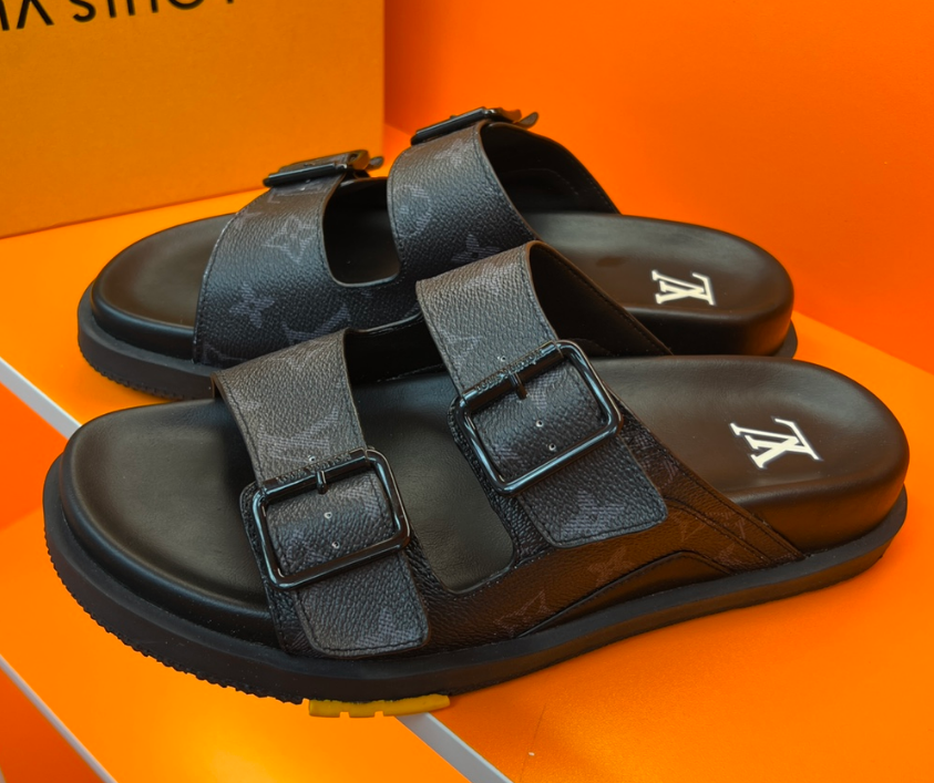 Louis Vuitton Slippers Monogram two-buckle slide sandals — 06