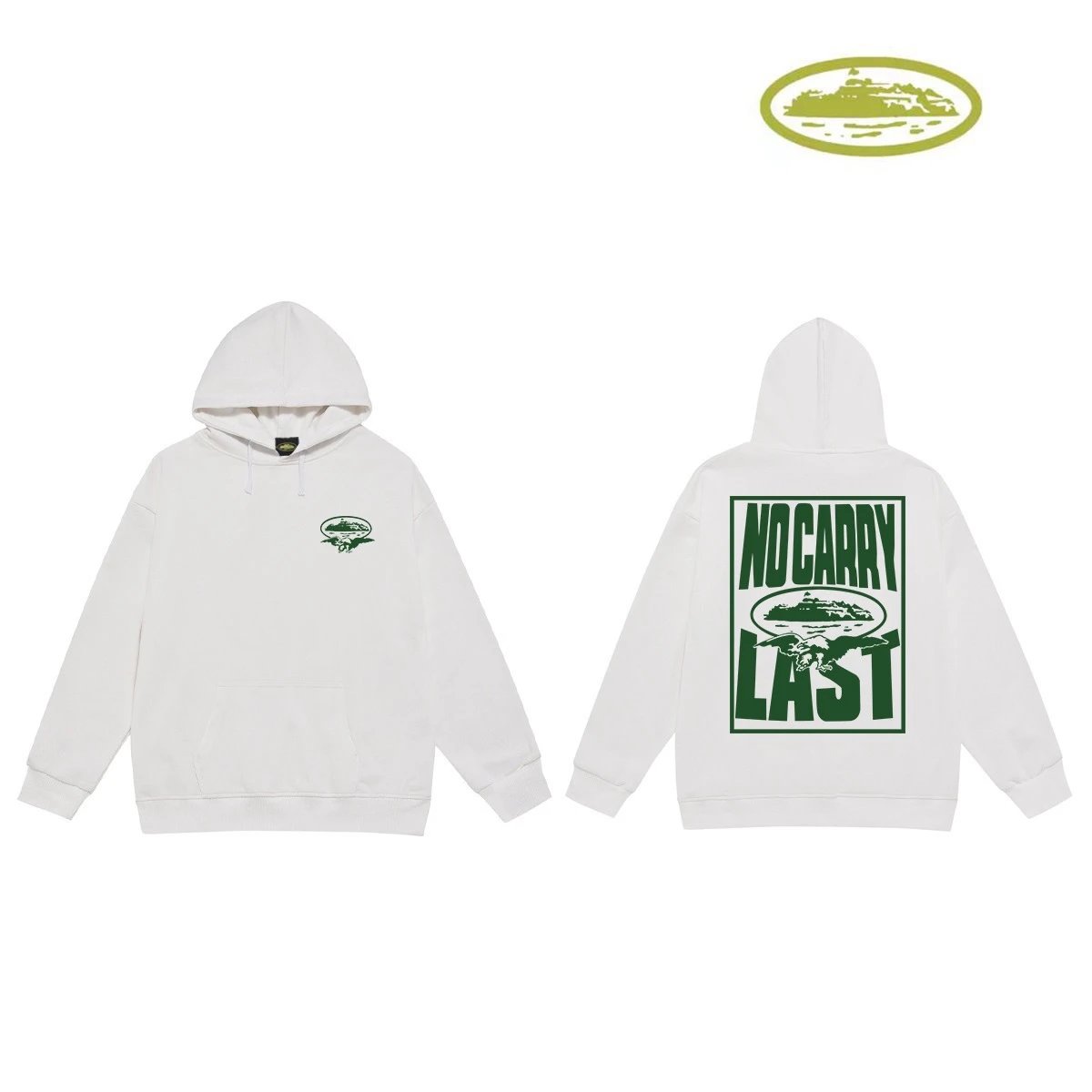 Corteiz Hoodies & Sweatshirts Classic Series printed pullover hoodie — C 2014 White (terry)