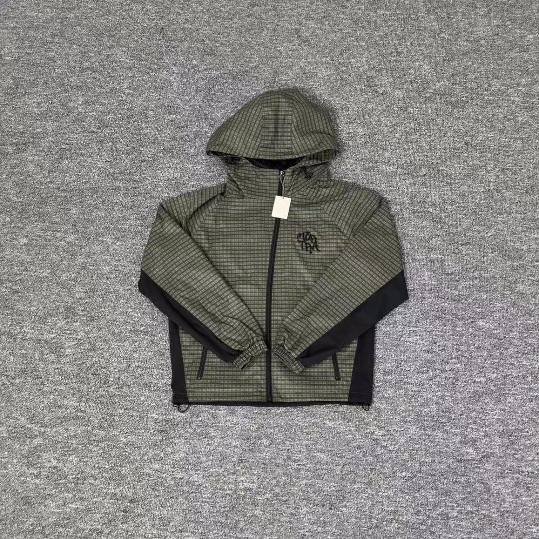 M&T Jackets Hooded zip-up embroidered jacket — ME-H023 Colorful Green