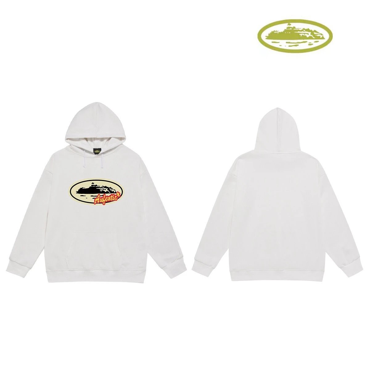 Corteiz Hoodies & Sweatshirts Classic Series printed pullover hoodie — C 2020 White (terry)