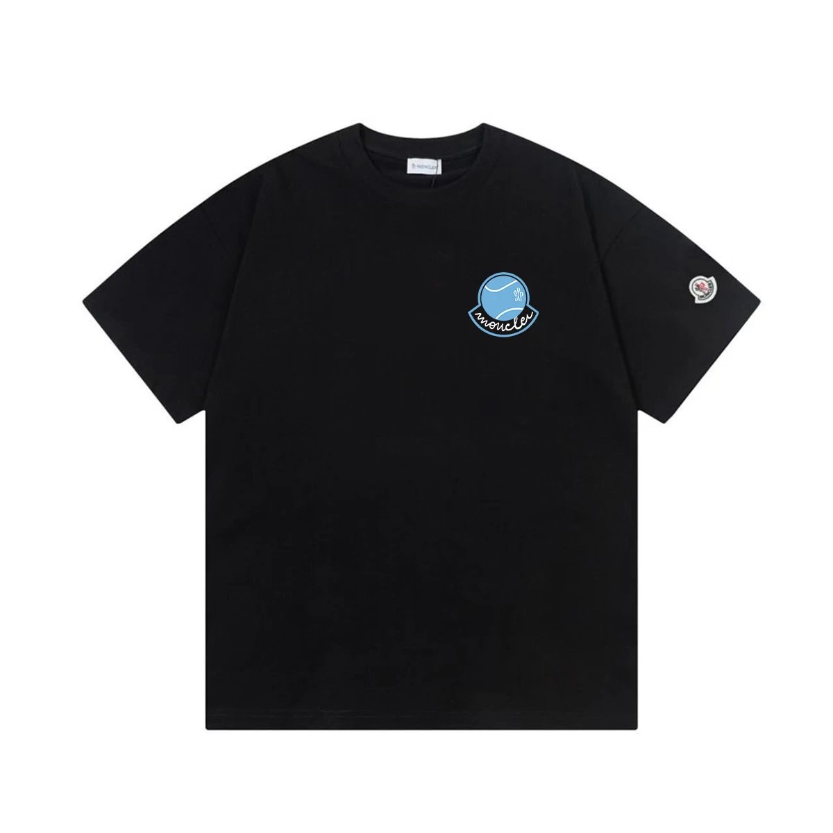 Moncler T-Shirts Short-Sleeve Graphic Print — M 2022 Black