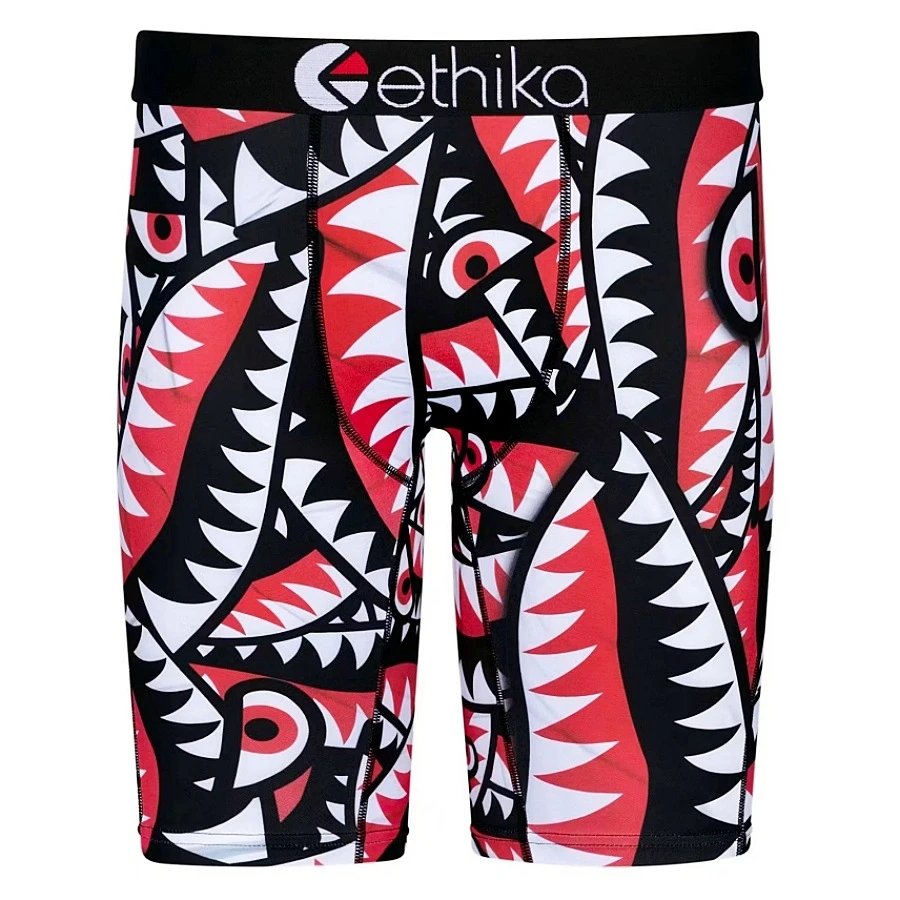 Ethika Underwear Printed Boxer Briefs — Shark's mouth